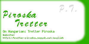 piroska tretter business card